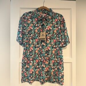 Chubbies Tropical Floral Men's Shirt - Black, Green, Pink